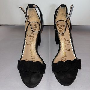 Sam Edelman scallop black heels